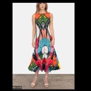 NWOT Eva Varro Abstract Print Dress SMALL